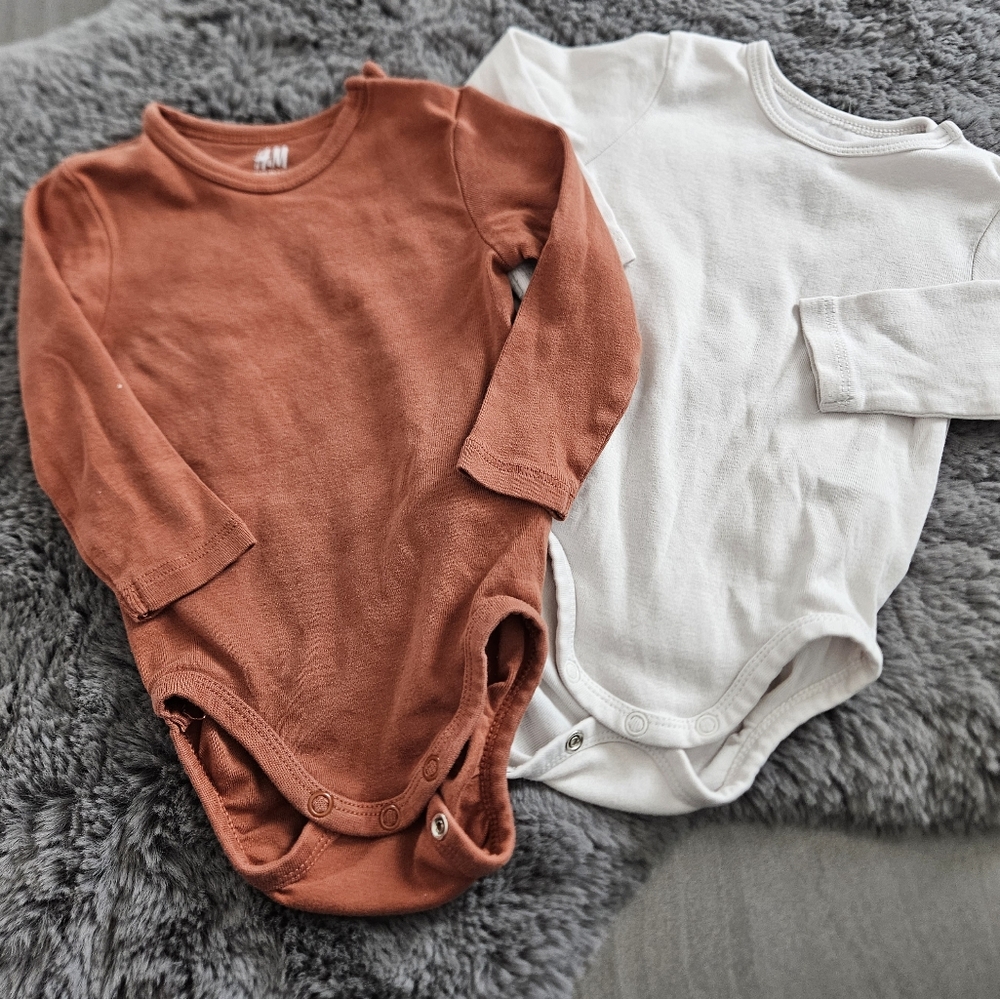 H&M Organic Cotton Long Sleeve Bodysuits